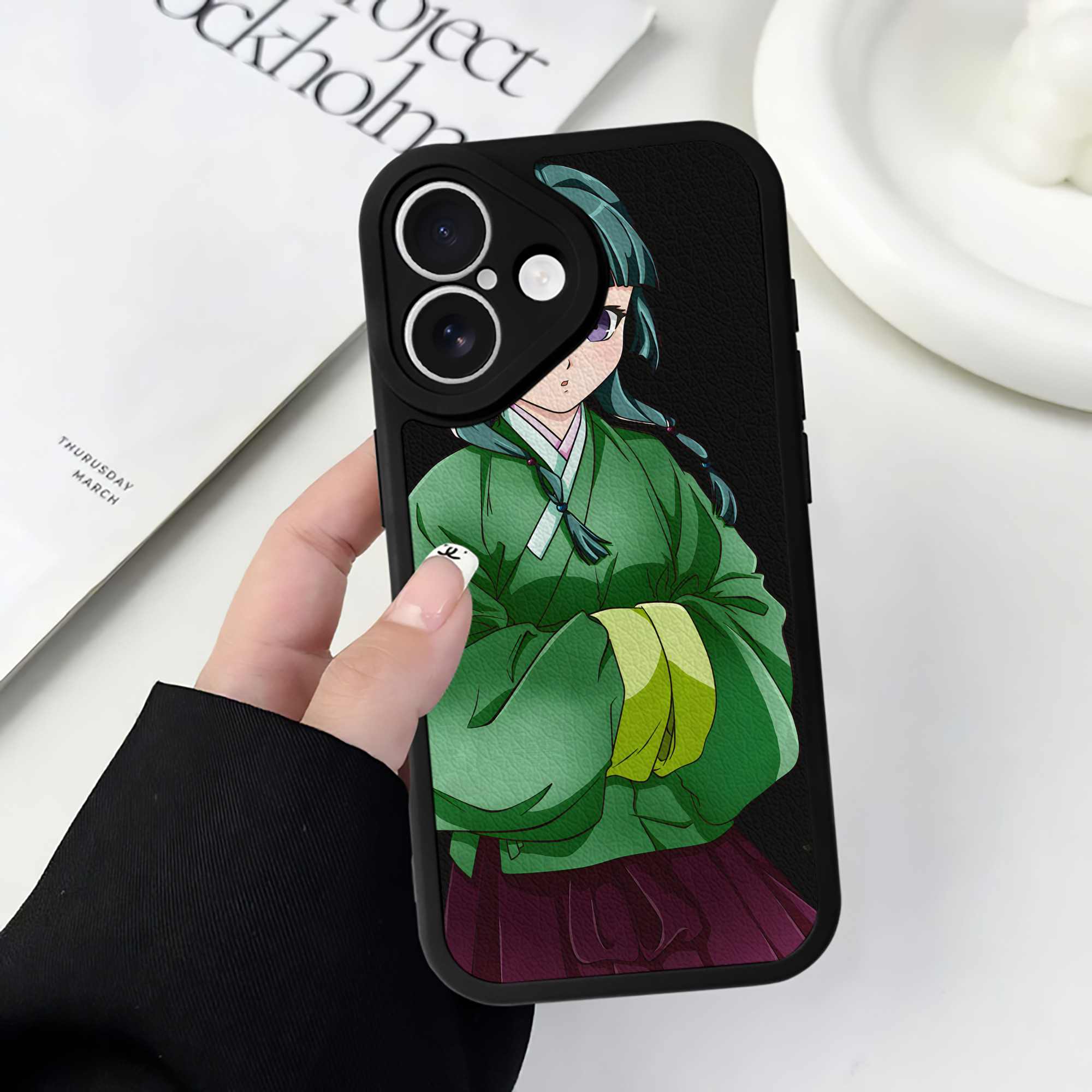 （画像用） 薬屋のひとりごと The Apothecary Diaries 【iPhone 16シリーズ対応】シリコンスマホケース（レザー調） 材質：シリコン
